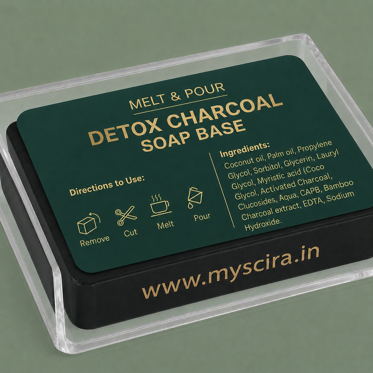 Detox Charcoal Soap Base – Deep Cleansing & Detoxification