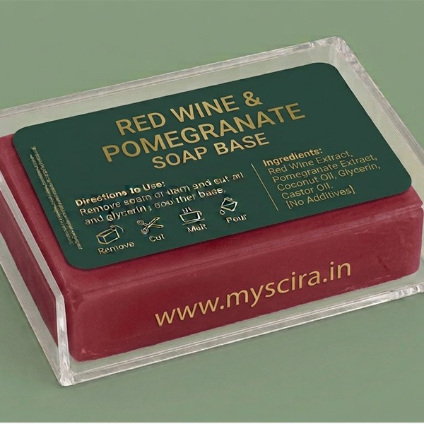 Red Wine & Pomegranate Soap Base - Revitalizing & Rich in Antioxidants